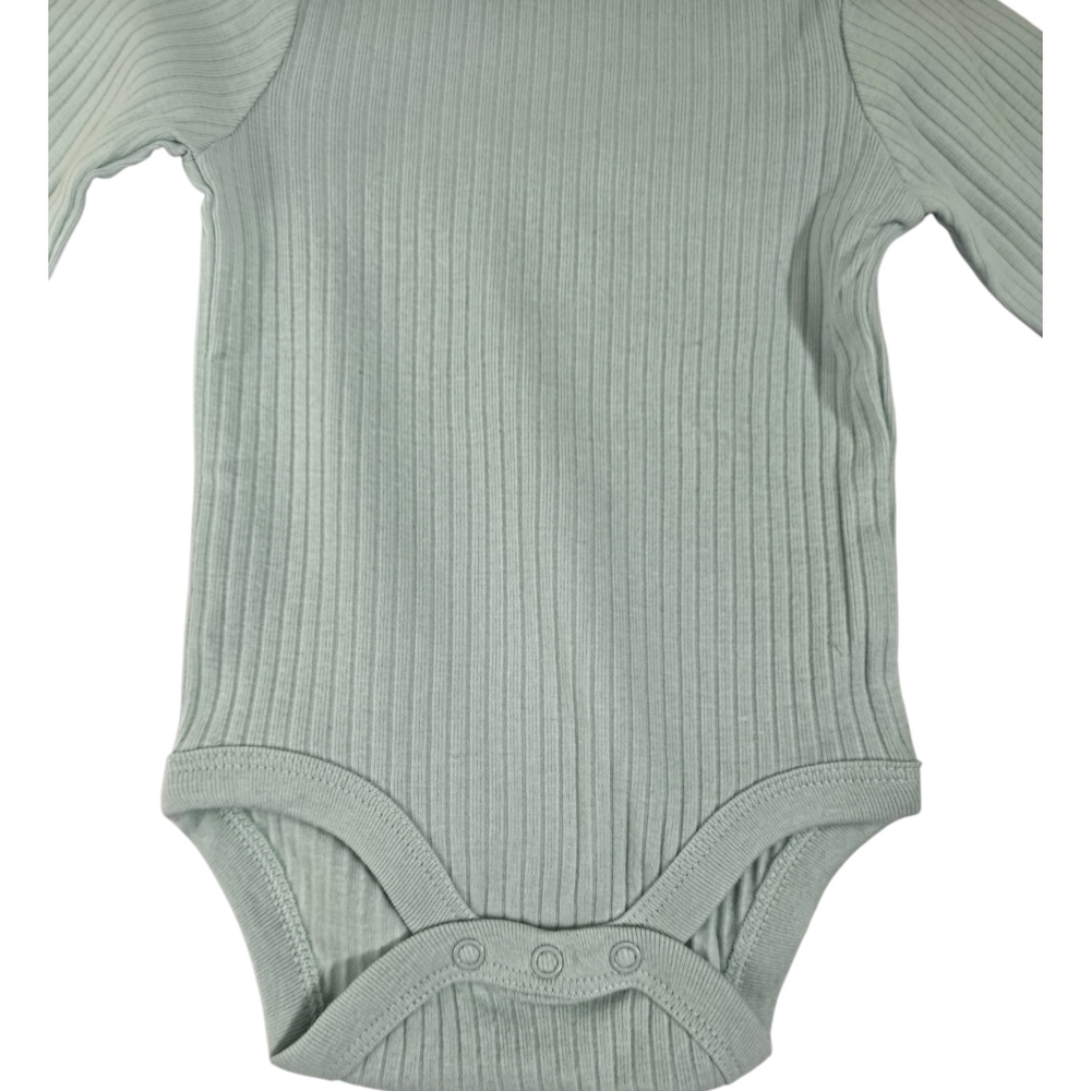 Cloud Island Baby Bodysuits 0–3 Months | 3-Pack Ribbed Cotton Long Sleeve | New - Picture 3 of 4